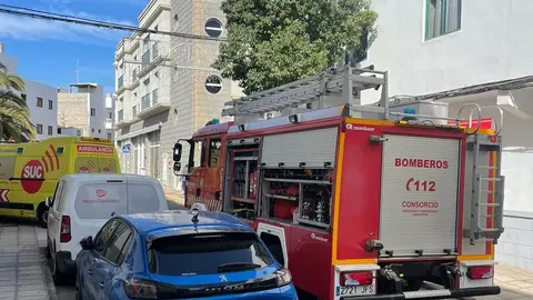 Imagen de la actuación de los bomberos