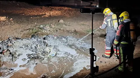 Los contenedores quedaron totalmente calcinados