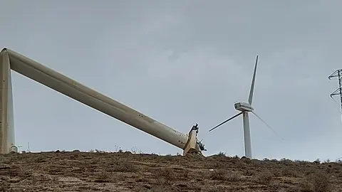 Imagen del estado del molino tras su caída.