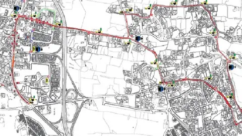 Imagen de las vías afectadas.