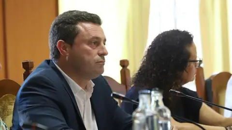 Óscar Noda en un pleno del Cabildo