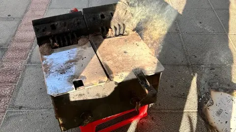 Las freidoras quedaron totalmente calcinadas