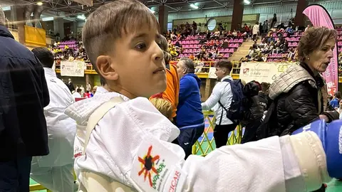 Caleb Padrón instantes previos a uno de sus combates.