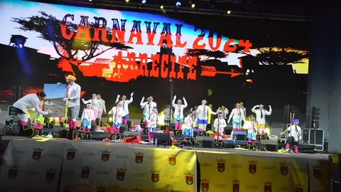 Actuación de las murgas infantiles realizada este pasado fin de semana.