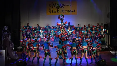 Comparsa Los Cumbacheros en la gala de  presentación del Carnaval de San Bartolomé.