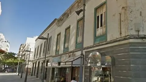 Fachada del antiguo hotel Oriental de Arrecife