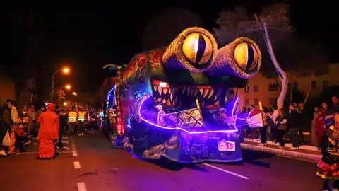Imagen de la carroza ganadora del primer premio del Carnaval de Arrecife de 2024.