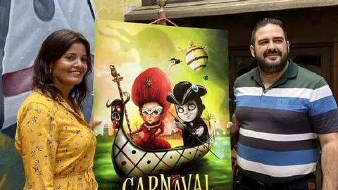 Javier Díaz junto a Olivia Duque.