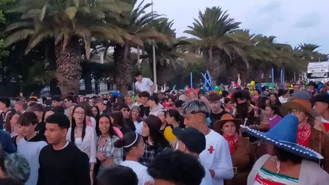 Imagen de una de las carrozas del carnaval de este sábado.