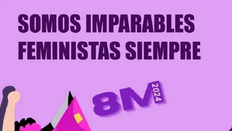 Cartel promocional de actos del 8M.
