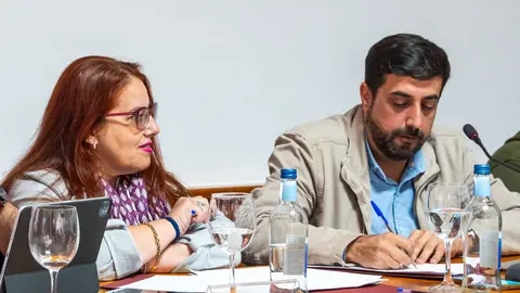 Concejales de CC en el último pleno del Ayuntamiento de San Bartolomé.