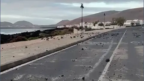 Desperfectos acasionados por el temporal en Punta Mujeres.