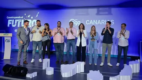Imagen del presidente del PP este sábado en el congreso autonómico de Nuevas Generaciones