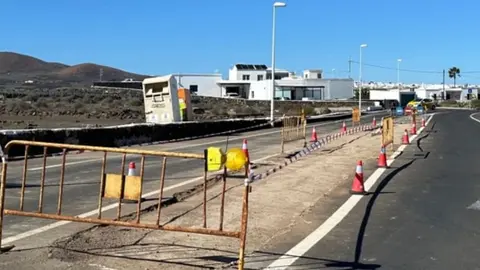 Imagen de cómo queda la zona en la que antes había un grupo importante de palmeras canarias.