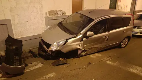 Imagen de uno de los vehículos siniestrados