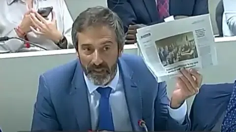Pedro San Ginés durante su comparecencia en el Senado.