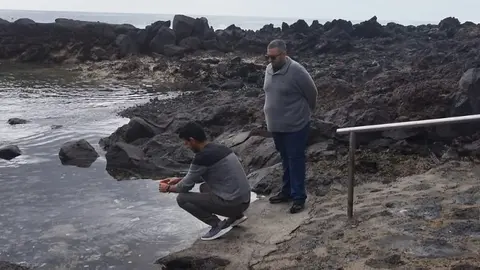 Análisis de agua en Haría.
