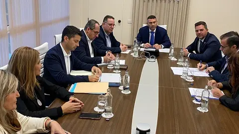 Imagen de archivo correspondiente a la visita institucional a Lanzarote del consejero Poli Suárez en enero de este año 1