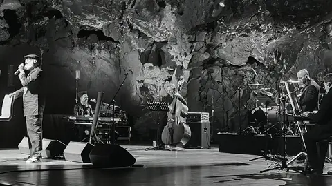 Pancho Céspedes durante su actuación.