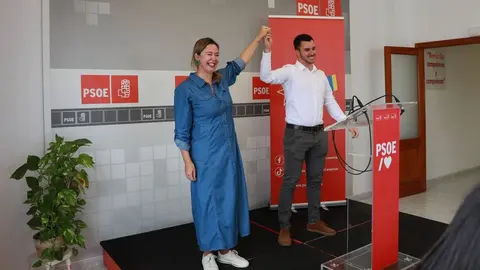 El nuevo secretario de las Juventudes con la líder de su partido en Lanzarote