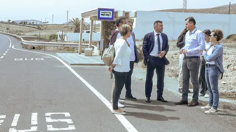 Visita de Oswaldo Betancort y Domingo Cejas junto con Alfredo Villalba y Marcos Lemes al Charco del Palo y Tabayesco.