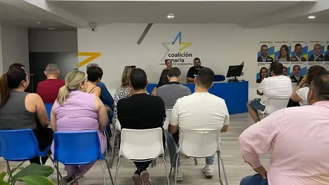 Imagen del Consejo Politico de CC reunido este miércoles en Arrecife