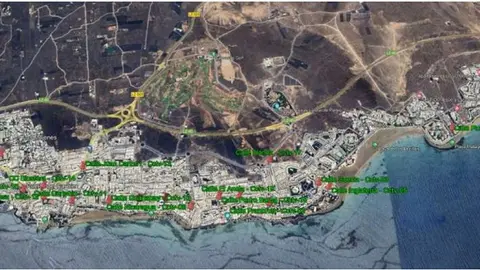 Mapa de las zonas de video vídeovigilancia de residuos.