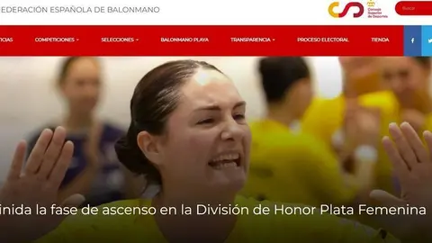 Imagen de la página de la Federación