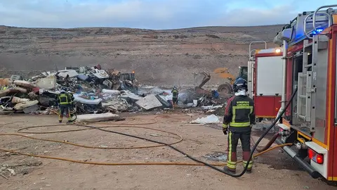 Imagen de la zona de enseres en la que se produjo el conato de incendio