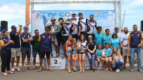 Podio de la IV Copa Vela Latina del Sur