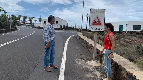Mateo Ramon y Victoria Jamardo, concejales de CC en Yaiza.
