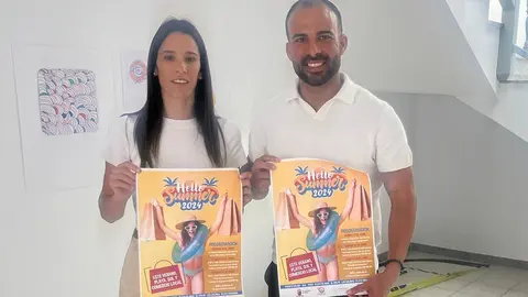 Daniel Medina y Aroa Ravelo, responsables de las áreas de Comercio del Ayuntamiento y Cabildo, respectivamente 