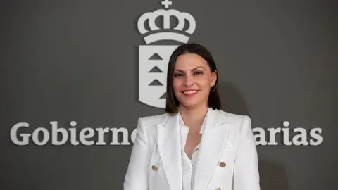 Migdalia Machín en la sede del Gobierno de Canarias