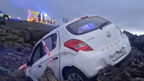 Así quedó el vehículo tras el fuerte impacto