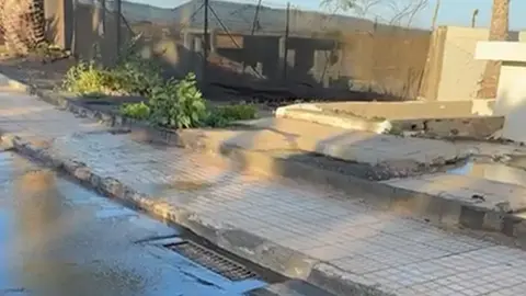 Imagen de los vertidos que se produjeron este sábado. 