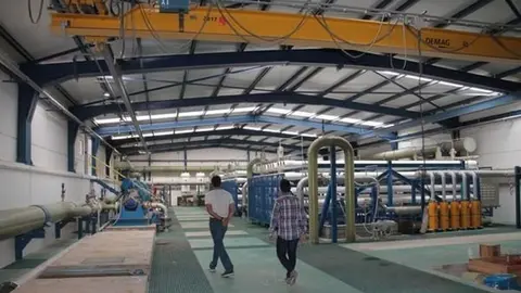 Imagen de una de las instalaciones hidráulicas que hay en Lanzarote