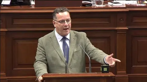 Poli Suárez en el Parlamento de Canarias.