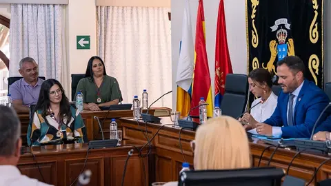 Imagen de archivo de un pleno del Ayuntamiento de Arrecife.