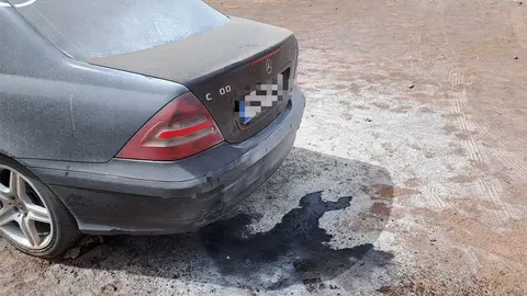 Imagen del vehículo tras el incendio