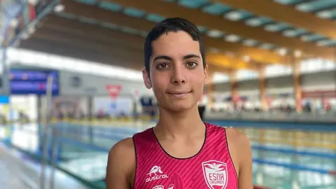 Iván Colodrero en la piscina donde entrena