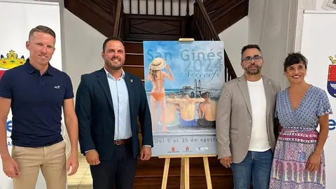Presentación del pregonero y el cartel de las fiestas de San Ginés 2024.