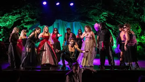 Representación de la obra Don Giovanni.