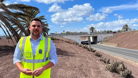 El vicepresidente en el entorno del aeropuerto