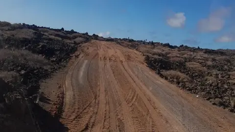 Imagen de uno de los caminos rehabilitados en Haría.