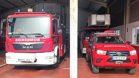 Imagen de los camiones de bomberos del Consorcio de Seguridad y Emergencias.