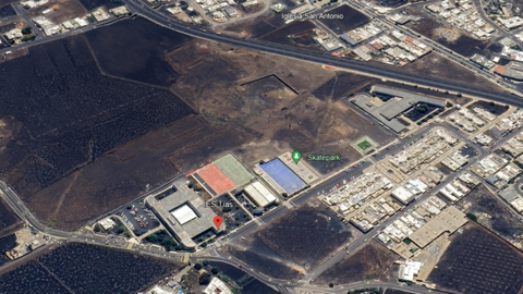 zona IES Tías y terreno futuro parque Los Lirios