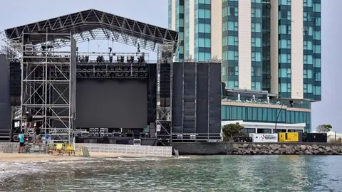 Escenario de la playa del reducto