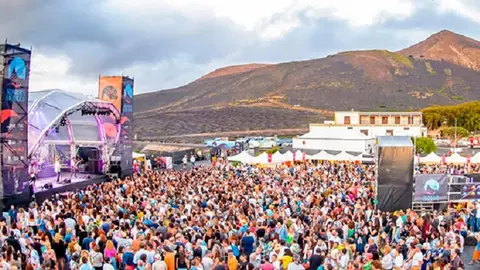 Imagen de una de las actuaciones en el último Sonidos Líquidos desarrollado en La Geria. 