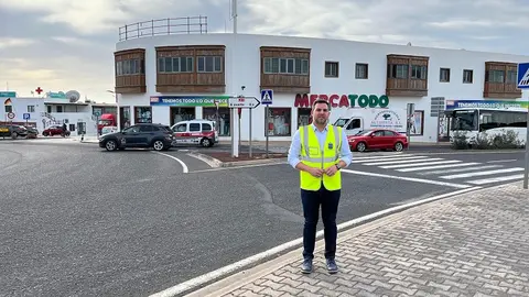 El vicepresidente en la rotonda de Playa Blanca