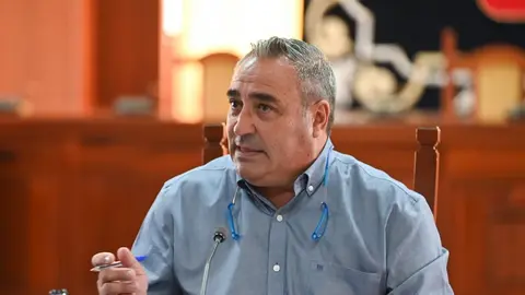 Ángel Vázquez en una rueda de prensa de archivo.